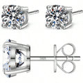 EWAJFBVMoissanite Stud Earrings Women & Men – 1.0 & 1.6 CTW Round Cut, Clarity Lab-Created – 925 Sterling Silver With White Gold Plating – Hypoallergenic, GRA Certified