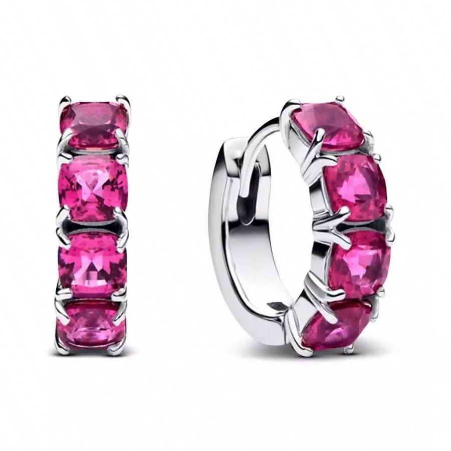 Pandora Pink Hoop Earrings | Fall Fashion | Women Dangle Earrings