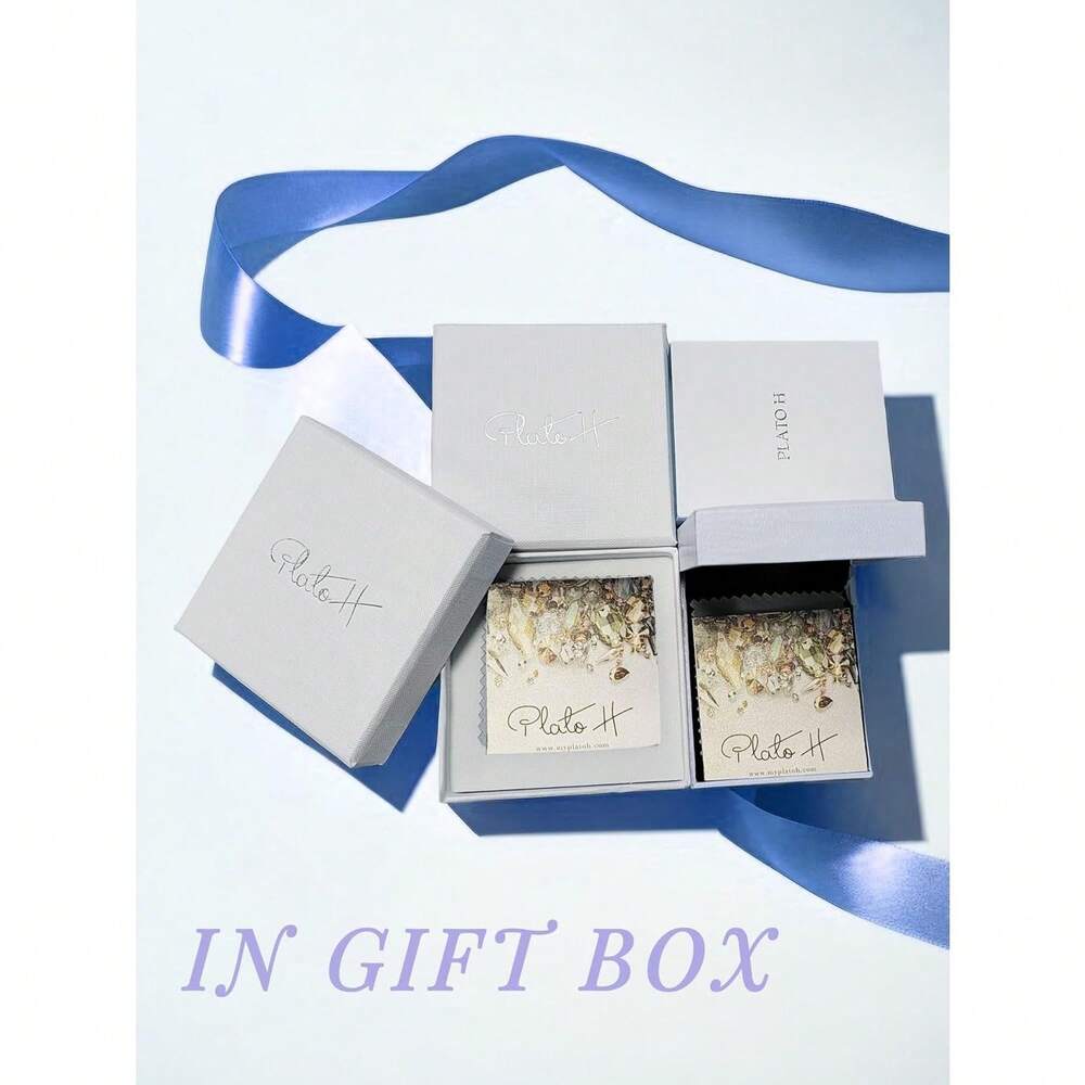 DS Free Shipping PLATO H Collar De Plata De Ley S925 Con Dije De Cubo De Cristales Para Mujer, Joyería única Con Exquisita Caja De Regalo, San Valentín, Día De La Madre Para Ella